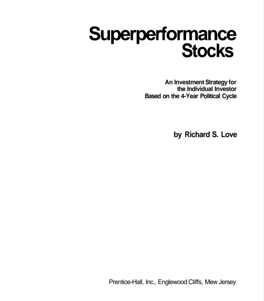 Superperformance stocks an investment strategy by Richard S. Love-趋势跟踪之道Pro