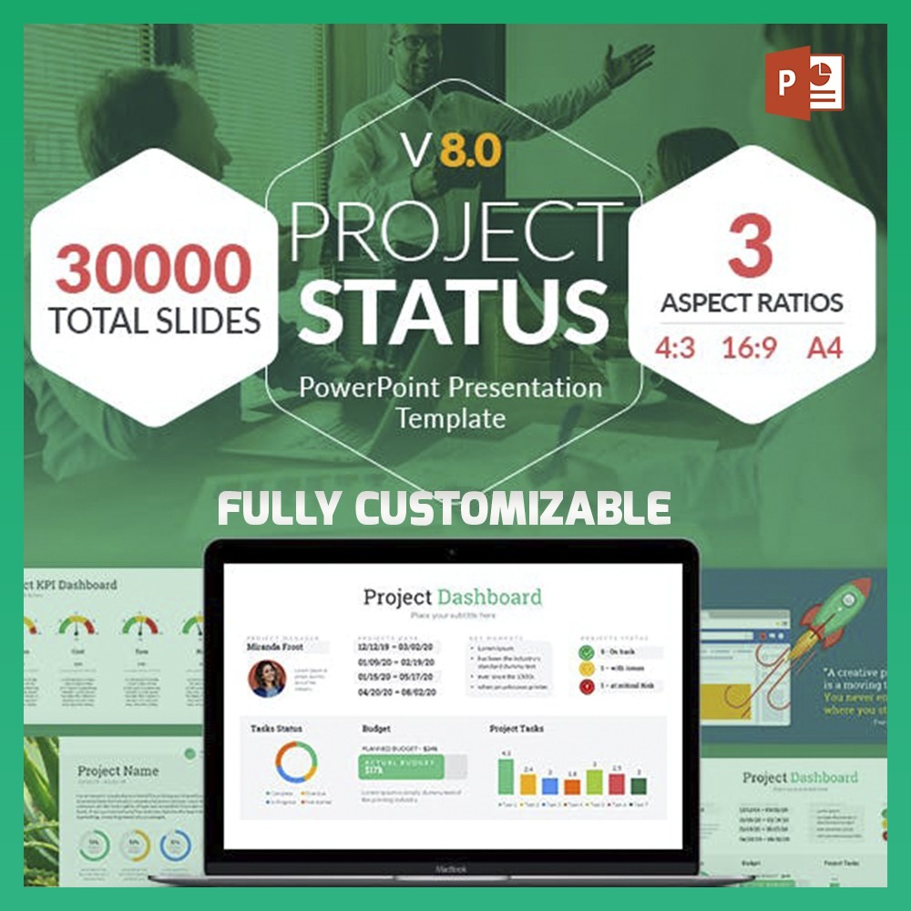 30,000 Project Status PowerPoint Presentation Template-趋势跟踪之道Pro