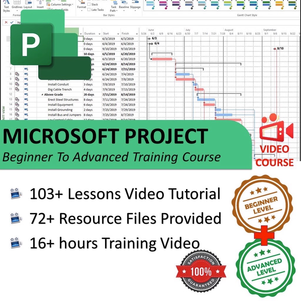 [Video Course] Microsoft Project - Beginner To Advanced Level Training Course [103 Lessons Video Tutorial]-趋势跟踪之道Pro