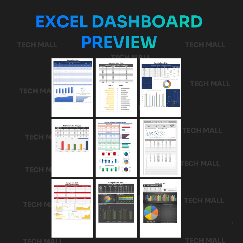 图片[6]-50 Excel Sales Report & Analysis Dashboard Templates Full Excel editable (A4 Format, Editable)-趋势跟踪之道Pro