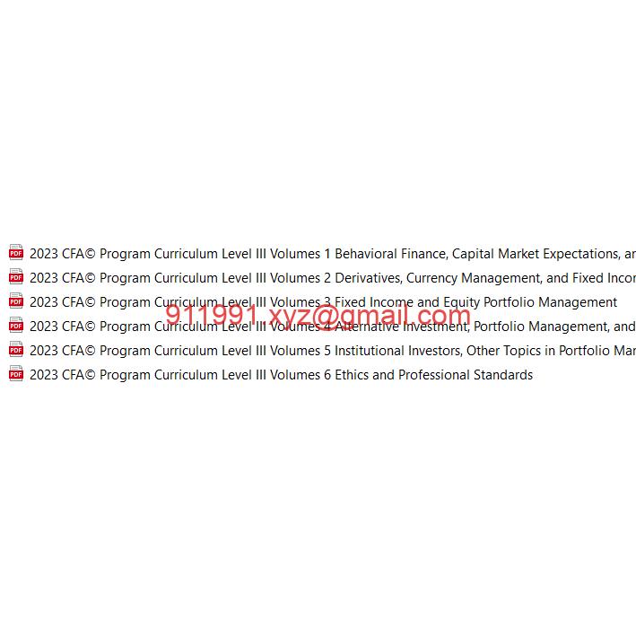 图片[2]-CFA 2023 Program Curriculum Level 3 Volume 1-6-趋势跟踪之道Pro