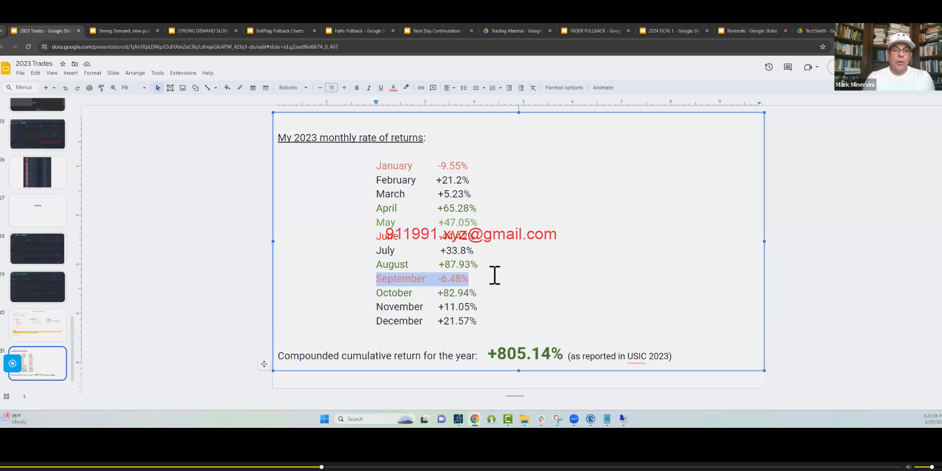 Mark Minervini采访2023美国投资冠军Gajjala (805.1% return)视频中英字幕-趋势跟踪之道Pro