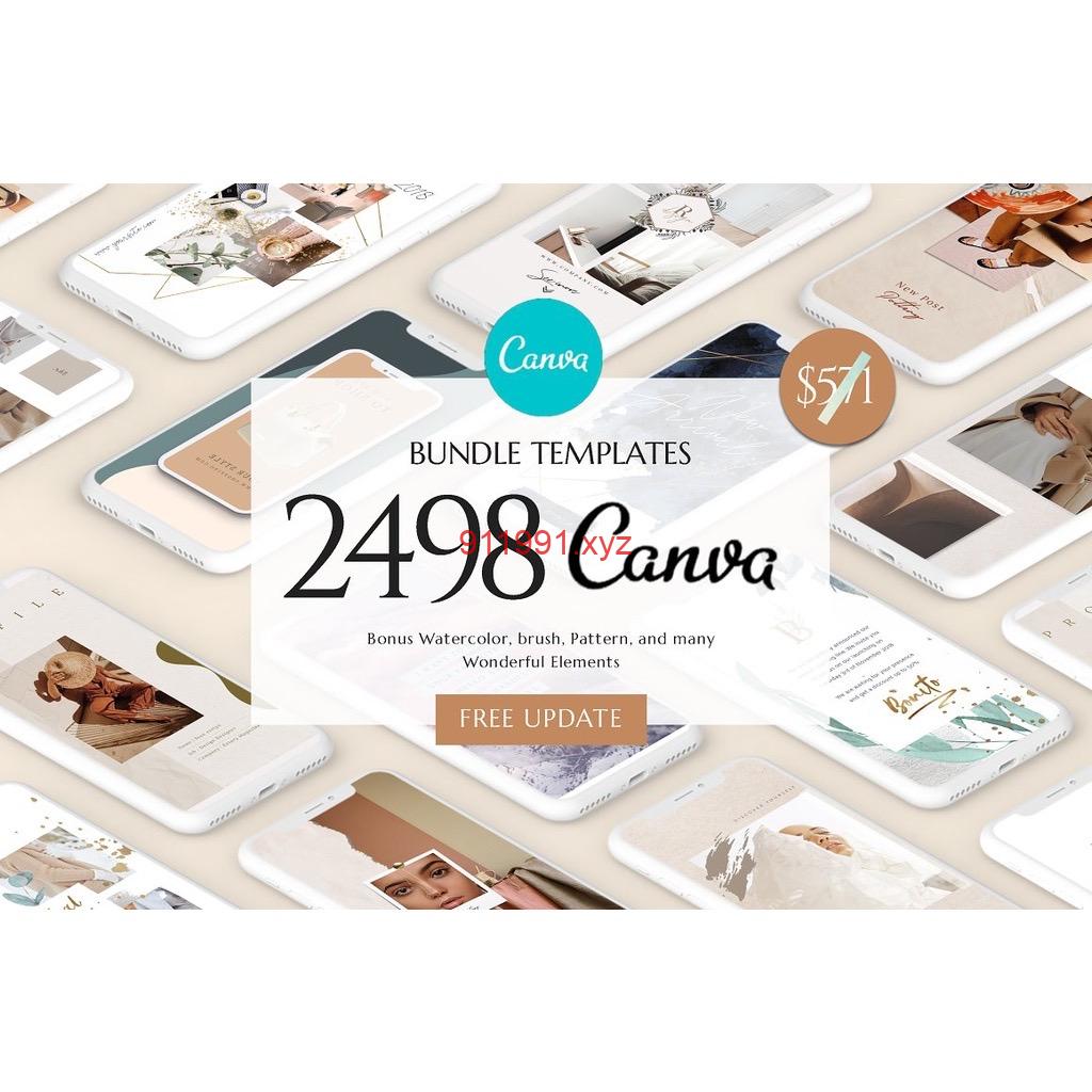 2498+ CANVA Bundle Social Media Pack MEGA BEST BUNDLE-趋势跟踪之道Pro