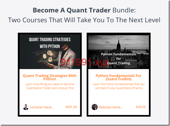 QuantFactory – Become A Quant Trader Bundle-趋势跟踪之道Pro