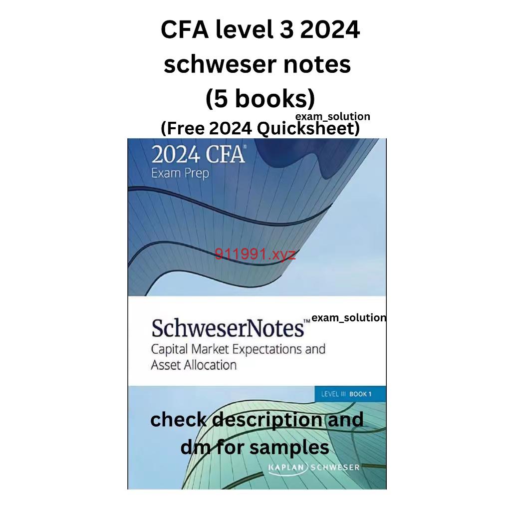 图片[3]-CFA level 1 2 3 2024 Schweser notes ( Free Quicksheet)-趋势跟踪之道Pro